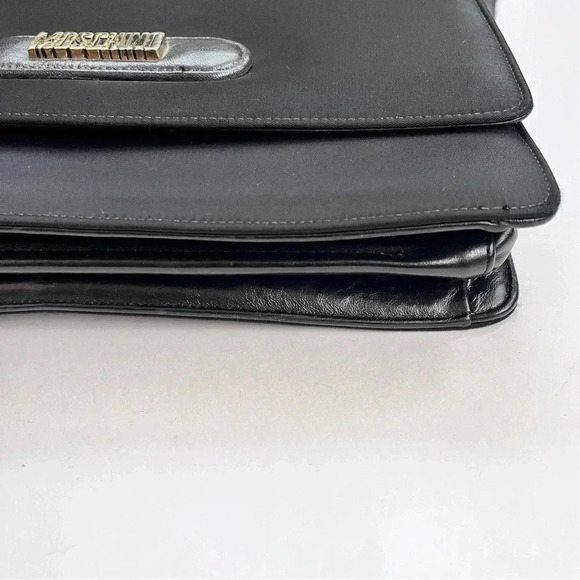 Vintage 90s Moschino Nylon And Leather Crossbody Bag Clutch - Picture 8 of 16